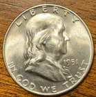 1951 D FRANKLIN HALF DOLLAR CHOICE GEM UNC FULL BELL LINES