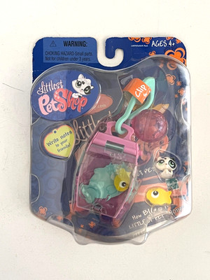 Littlest Pet Shop Clip & Go NIB Sealed LPS KITTY CAT & FISH BOWL Pet Carrier