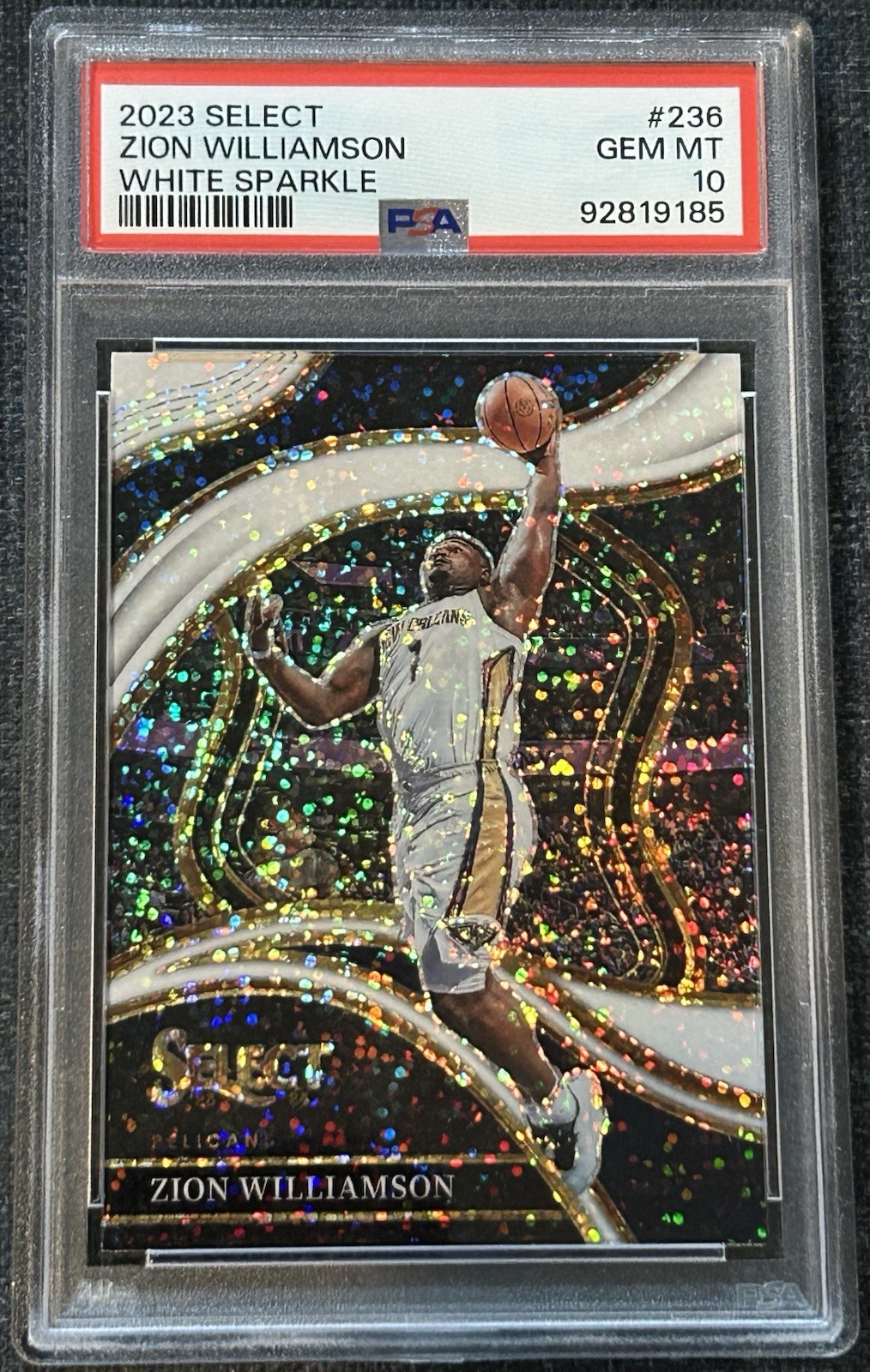 2023 Select ZION WILLIAMSON White Sparkle SSP #236 PSA 10 Pelicans 🔥 Case Hit