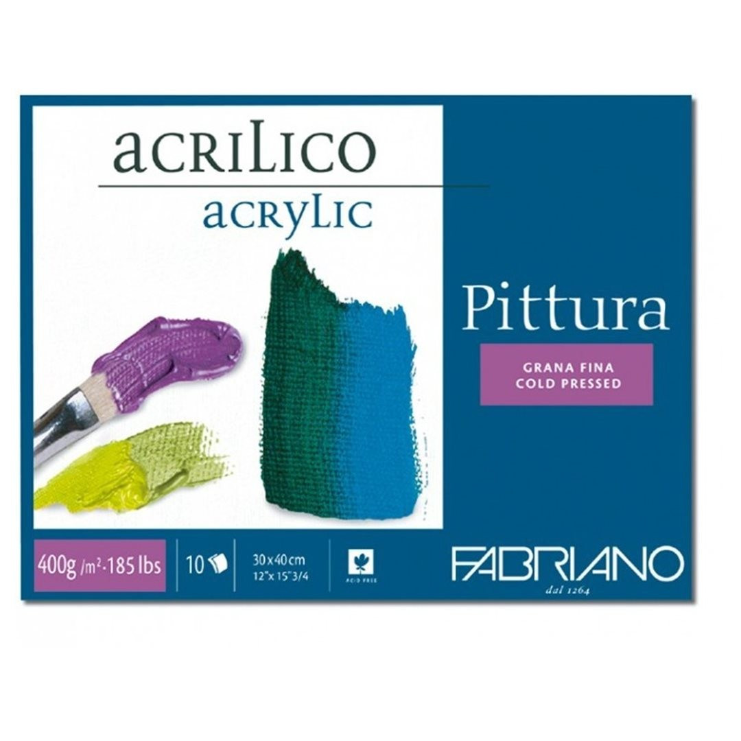 Blocco  Pittura 30x40 400 Gr 10 Fogli Grana Fina | Fabriano