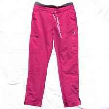 Figs Yola Skinny Scrub Pants Womens XS Petite Hot Pink