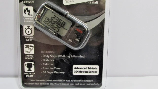 3D TriSport Digital Pedometer Memory Walking Calorie Timer Step Counter Jogging - Image 3 of 4
