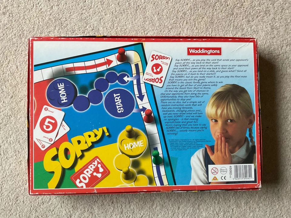 Sorry! Board Game Vintage Retro Classic Family 1997 Waddingtons - 100% Complete - Image 2 of 4