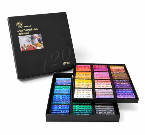 FT Mungyo Gallery Soft Oil Pastels MOPV-120P, 120 Colors, Artist Pastel Set