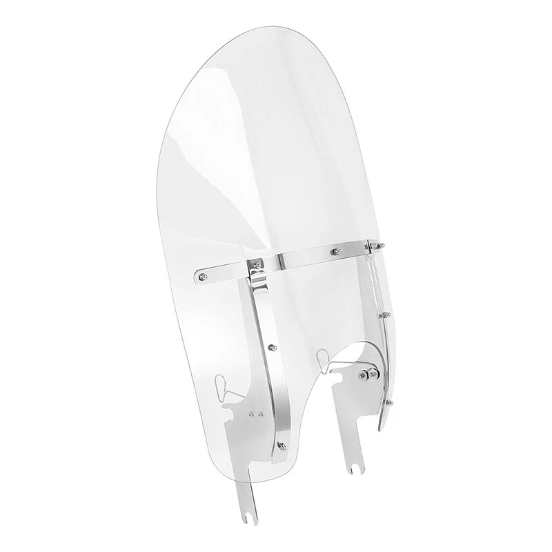 Parabrisas transparente apto para Harley Road King FLHR 1994-2025 negro/cromo Foto 3 de 4