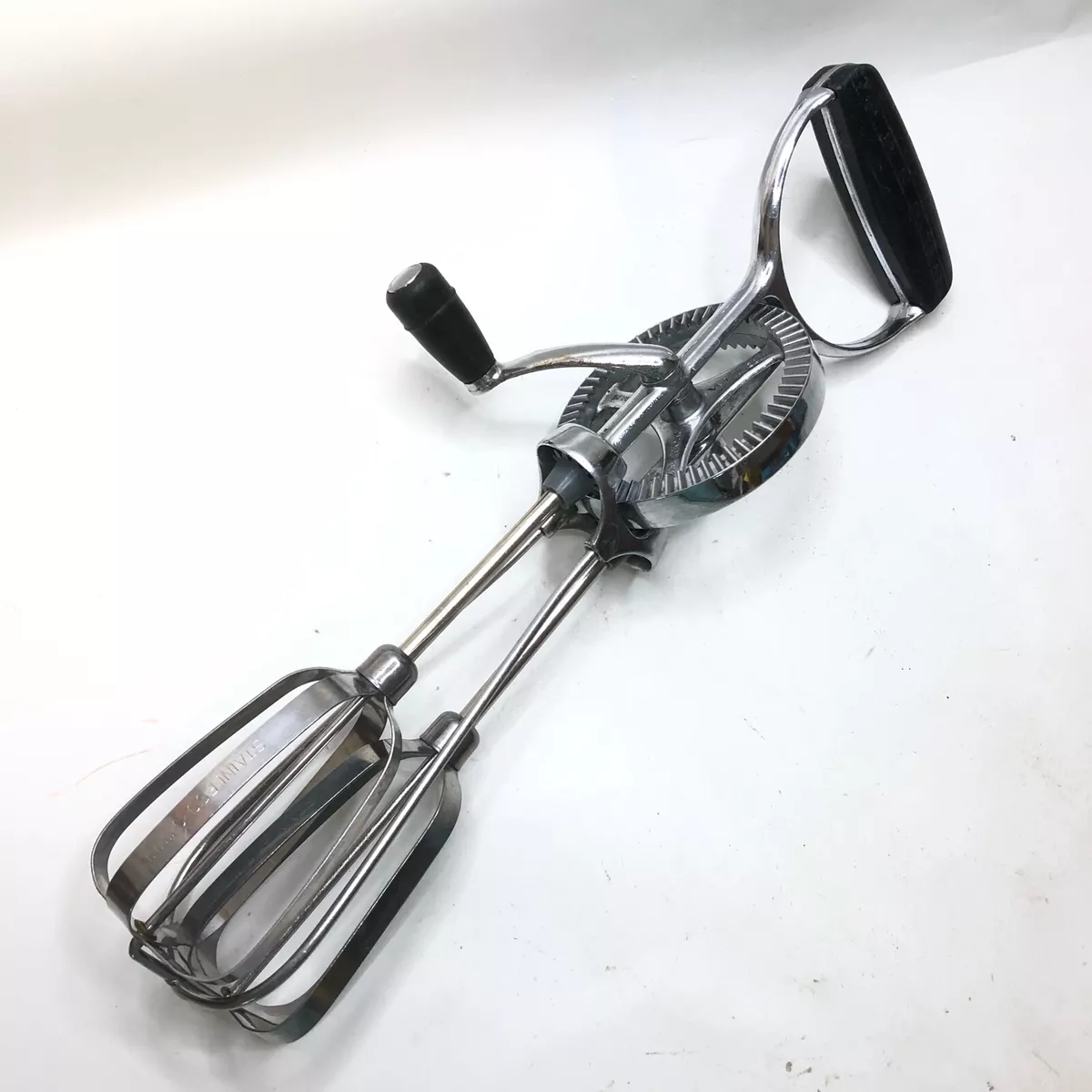 Ecko Best - Vintage Stainless Steel Manual Hand Mixer - Egg Beater - Black  USA