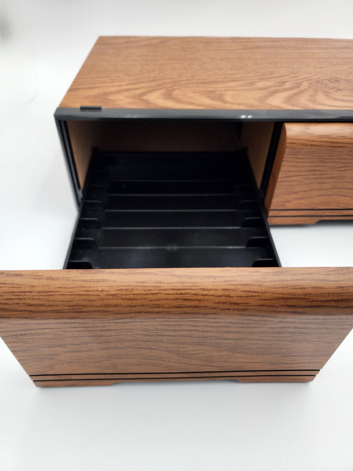 3 VHS TAPE Storage Racks WALMART (Faux Wood) Holds 18 tapes each eBay