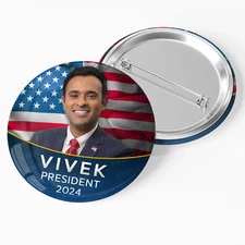 Vivek 2024 Photo Campaign Pinback Button / VR24-103