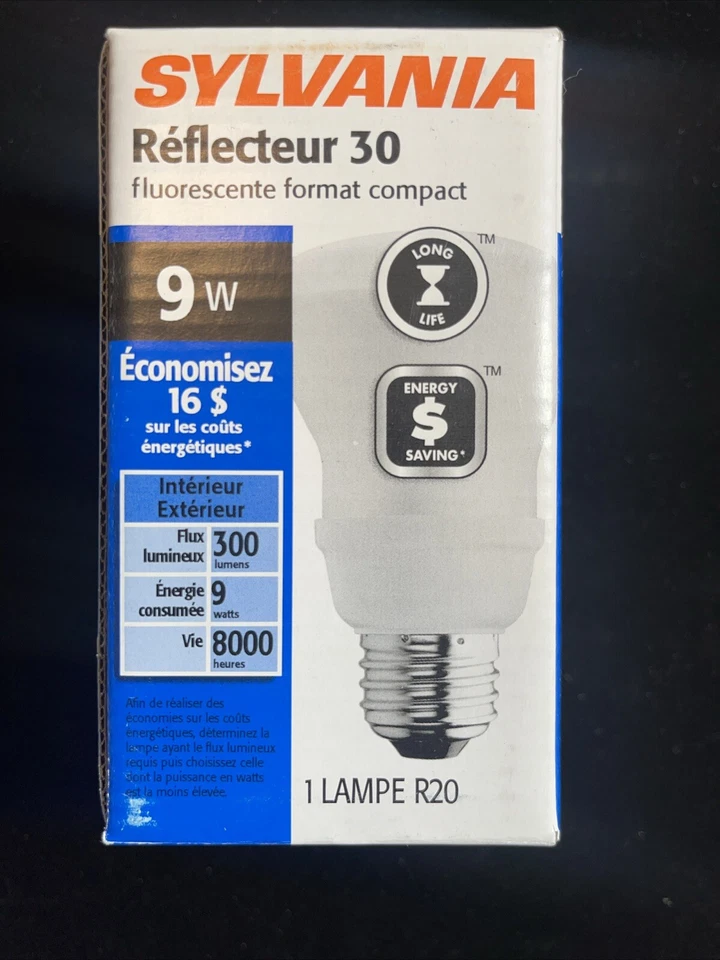 ⚡️8 Pack⚡️Sylvania 29638 Reflector 30 Compact Fluorescent CF9EL/R20/2700K 9W - Image 4 of 4