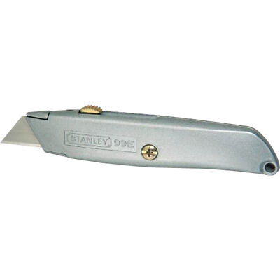 Stanley Messer 99E, einziehbare Klinge, Teppichmesser, grau