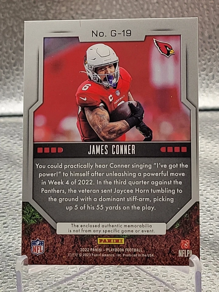 JAMES CONNER 2022 PLAYBOOK FOOTBALL GROUNDING PATCH PRIME /10 🔥 🔥  - Image 3 of 3