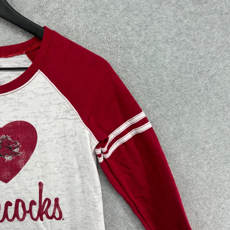 Sudadera Azul 84 Mujer Talla Pequeña Roja Gris I Corazón Gamecocks Manga Larga Foto 3 de 4