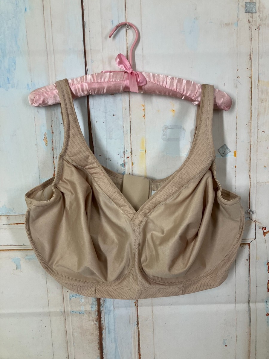 Glamorise 1006 Full Figure Back Closure Sport Bra 48H Beige Mesh - Main Image