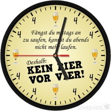 #282 Wanduhr -> Kein Bier vor vier - mit Spr...