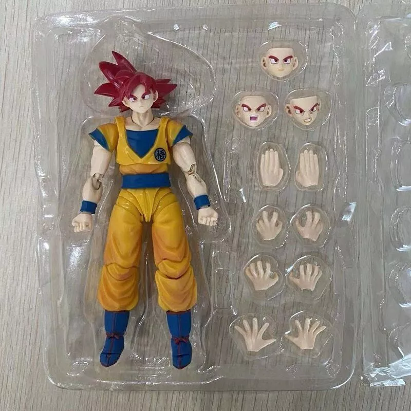 SHF Dragon Ball Z Super Saiyan God Red Hair Son Goku 6 Action