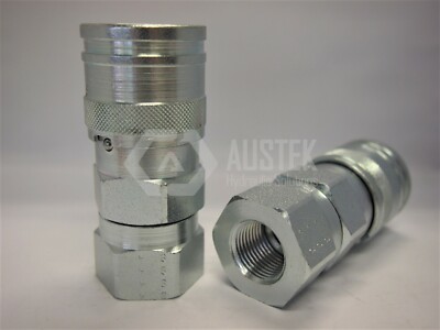 Accoppiatore Idraulico Piatto 1/2",VEVOR Sterzo Compatto Accoppiatore Idraulico A Collegamento Rapido 1/2" NPT Con 4 Cappucci Antipolvere (ISO16028) | Leroy Merlin - Foto 2