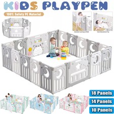 18 Panels Baby Playpen Foldable Toddlers Kids Safety Activity Center Yard Fence
