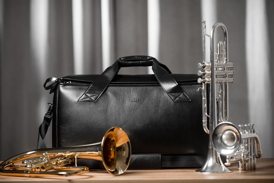 ТРУБА сумка из искусственной кожи чехол двойной/тройной концерт сумка.  Защита трубы - Изображение 2 из 4