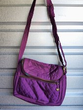 Plum TRAVELON Anti-Theft Quilted Crossbody Pu...
