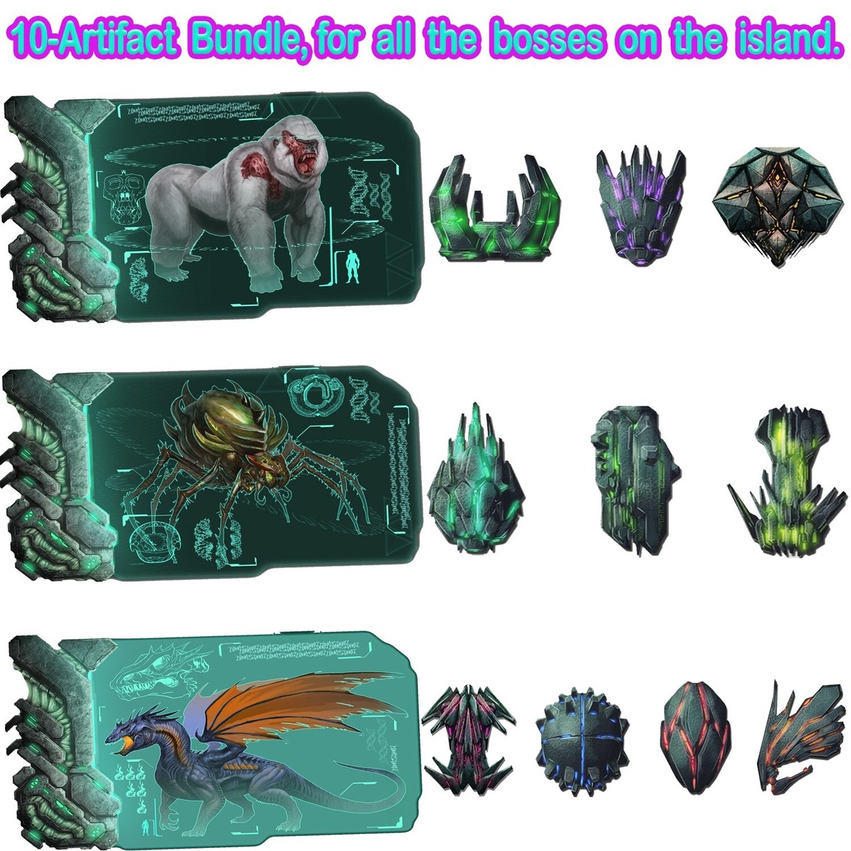 Ark Survival Ascended PVE-Artifacts for all the bosses on the