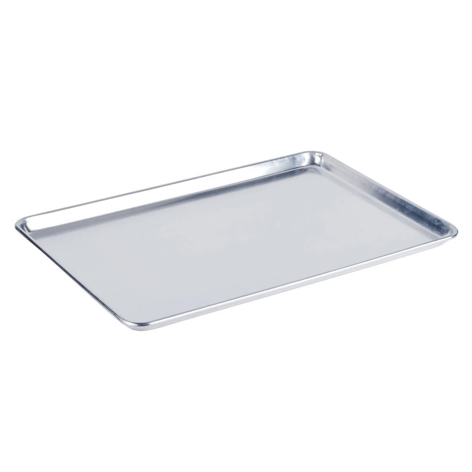 24 PACK Full Size Aluminum 18" x 26" Bun Sheet Baking Pan Wire in Rim Commercial - Image 4 of 4