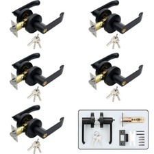 Door Lever Handle Lock, for Use of Entry, Passage, and Bathroom with 3 Keys UK