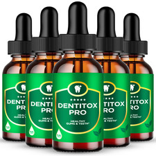  5 Pack Dentitox Pro Drops for Healthy Teeth  Gums, Support Fresh Breath