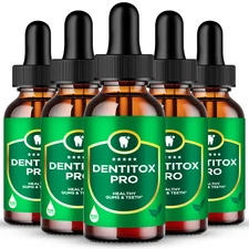 (5 Pack) Dentitox Pro Drops for Healthy Teeth & Gums, Support Fresh Breath