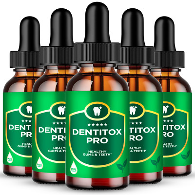 (5 Pack) Dentitox Pro Drops for Healthy Teeth & Gums, Support Fresh Breath