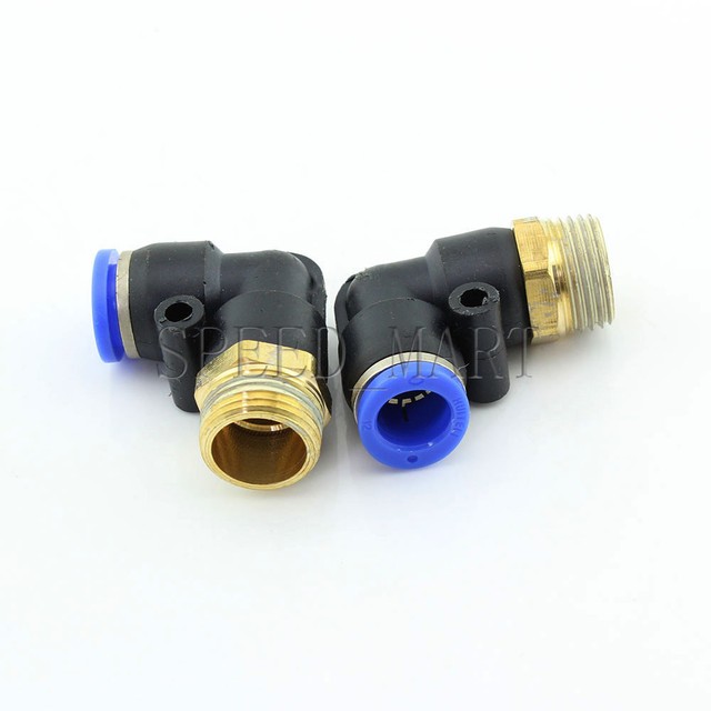 5pcs 1/2 BSPT Male Thread 90 Degree Elbow Pipe Quick Fittings 12mm PL12