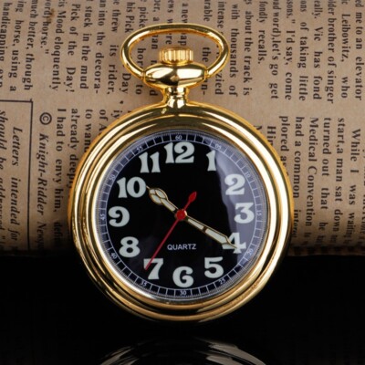 Watch Pocket Quartz Vintage Dial Women Steampunk Men Smooth Case