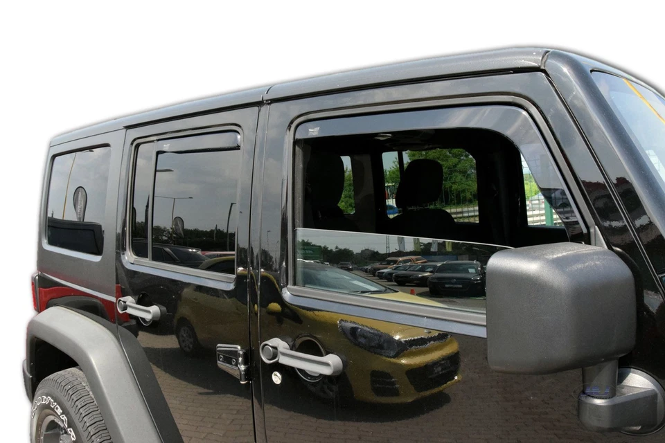 Deflecteurs D'Air / De Vent Pour Jeep Wrangler 2007-2018 5-Portes 4-Pcs - Photo 2/4