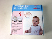 LAURA BABY HANDPRINT  FOOTPRINT PREMIUM CLAY ORNAMENT KEEPSAKE KIT, NEW