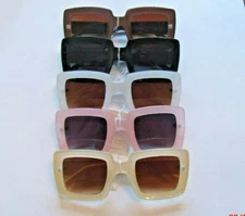 Oversized Square Flat Big Lens Womens Sunglasses Vintage Retro Jackie O 
