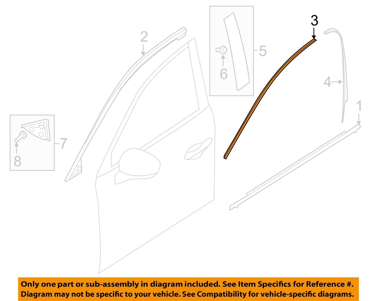 MAZDA OEM 16-18 CX-9 Front Door-Tape Right TK48508V1 | eBay