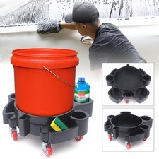 Rolling Car Wash Dolly Cart For Bucket Detailing Cleaning Kits Holder Heavy Duty