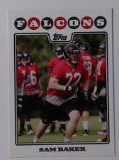 Sam Baker RC Atlanta Falcons 2008 Topps Football #388