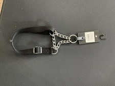 Training Martingale Style Dog Collar Metal Buckle Medium With Leash Purple