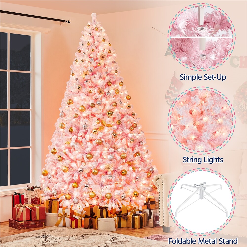 Artificial Christmas Tree with Lights Pre-lit Spruce Xmas Tree
