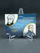 2008 Topps Updates First Couples William Henry And Anna Harrison Card FC9