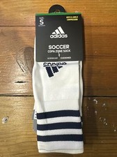 Adidas Copa Zone Soccer Socks. White Size Small Cushioned Over The Calf NWT