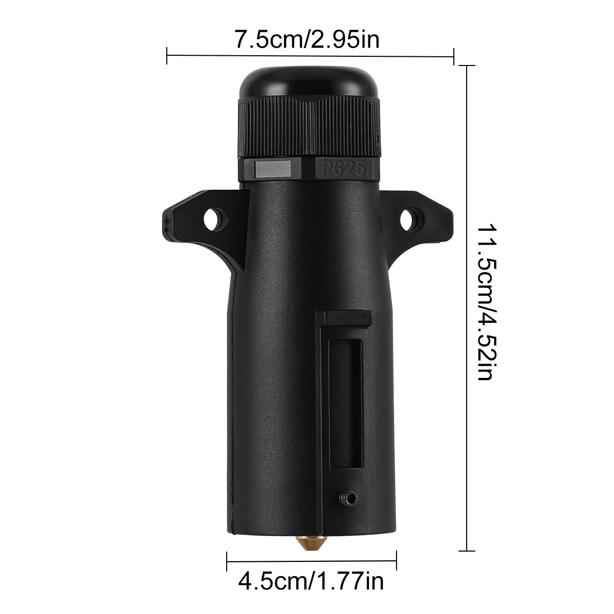 RV Style 7 Pin Trailer Plug with Waterproof Seal 7 Way Blade Trailer  Connector