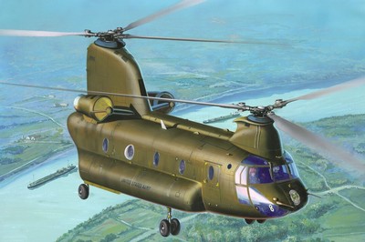 REVELL, Model Set CH-47D Chinook Modell zum Bauen und Bemalen, 1/144, REV63825