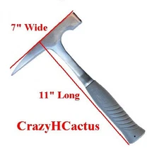 Rock Pick Hammer 32 oz, Single Piece FORGED! Prospecting Heavy Duty!