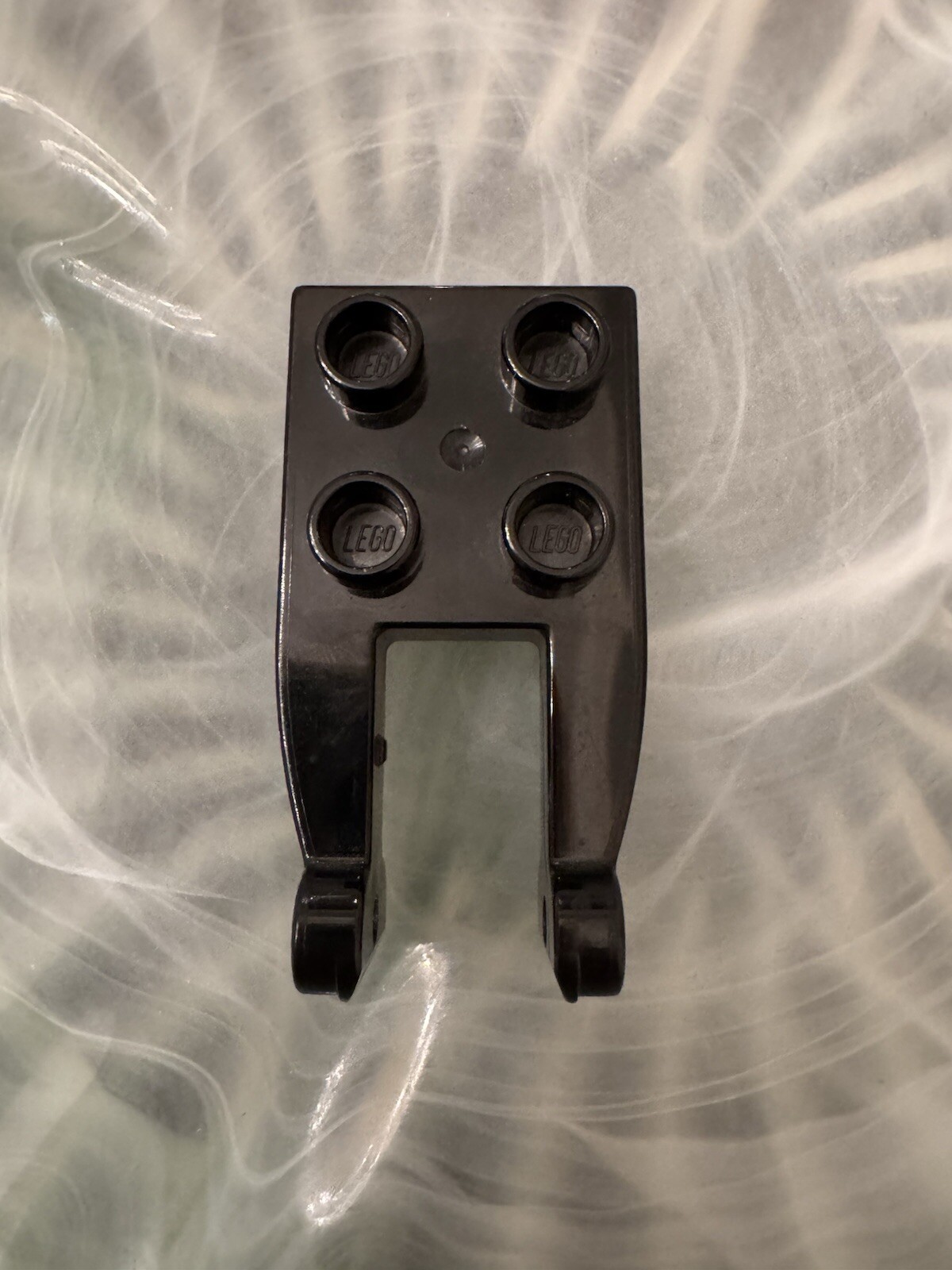 Genuine LEGO Duplo Castle Part~Black 2x2 Plate w/Tow Rope Holder Arms from #4785
