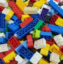 Lego Lot of 65 Assorted Color Bricks 2x8 2x6 2x4 2x3 2x2 Bulk