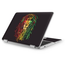 Skins for Asus Chromebook 12.5 vinyl wrap - Rasta Dread Lion Irie