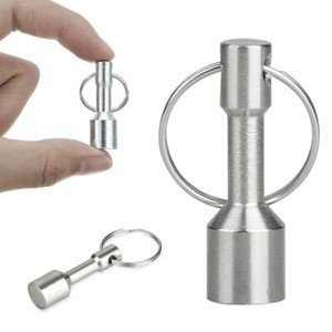 1x Strong Magnet Key Hanging Holder Pocket Keychain Split Ring Bag Car Keyring