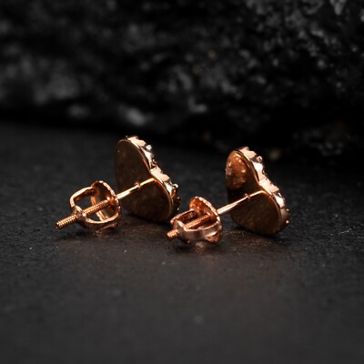 Women's Elegant Two Tone Rose Gold 925 Sterling Silver Cz