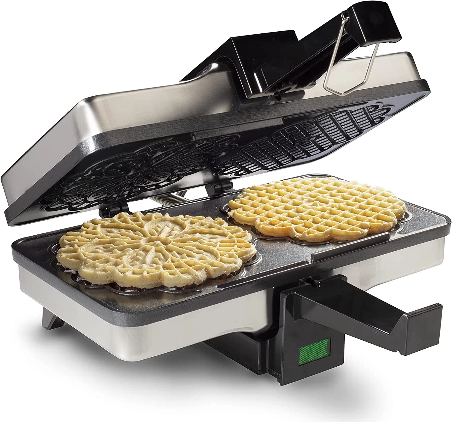 Pizzelle Maker Non Stick Electric Baker Press Makes Two 5 Inch Cookies at Once